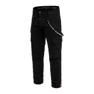spodnie bojówki ALPHA INDUSTRIES - UTILITY PANT BLACK