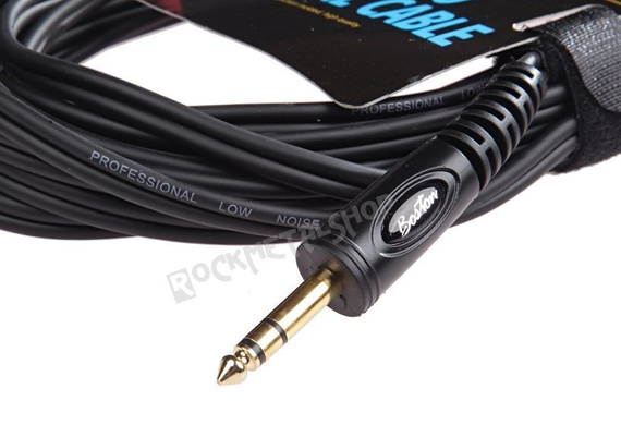 przewód audio BOSTON: gniazdo JACK STEREO (6.3mm) -  DUŻY JACK STEREO (6.3mm) / 3m