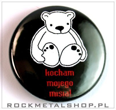 przypinka KOCHAM MOJEGO MISIA
