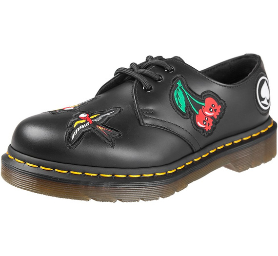 glany DR.MARTENS - DM 1461 PATCH BLACK SMOOTH (DM24435001)