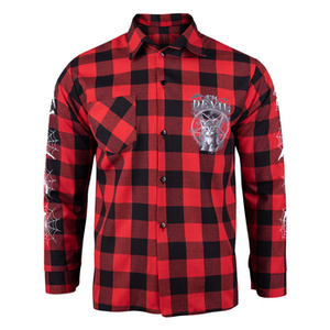 koszula męska AMENOMEN - I'M DEVIL (OMEN065K1/1_KRAT) długi rękaw