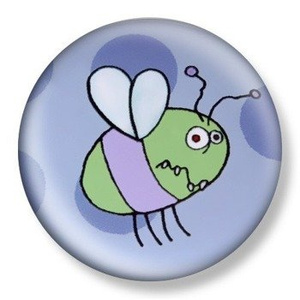 przypinka CRAZY BEE Ø38mm