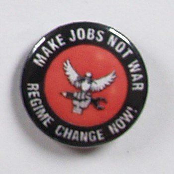 przypinka MAKE JOBS NOT WAR