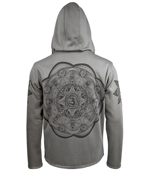 bluza BUDDHAFUL - MANTALA grey rozpinana, z kapturem 