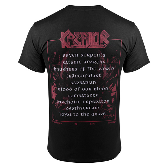 koszulka KREATOR - KRUSHERS OF THE WORLD TRACKLIST