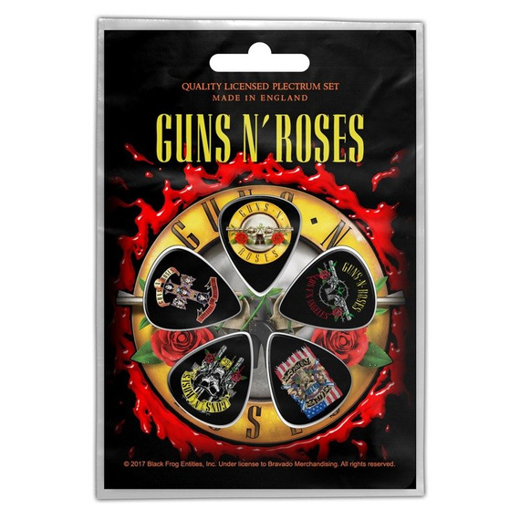 zestaw kostek do gitary GUNS N ROSES - BULLET LOGO (5 szt)