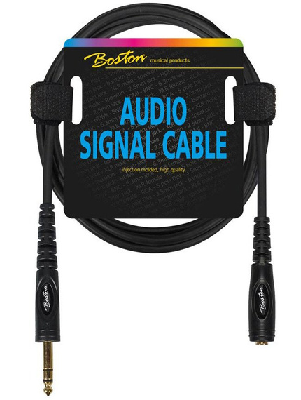 przewód audio BOSTON: gniazdo JACK STEREO (6.3mm) -  DUŻY JACK STEREO (6.3mm) / 3m