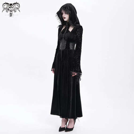 płaszcz damski DEVIL FASHION - BLACK GOTHIC 