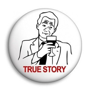 przypinka TRUE STORY Ø25mm