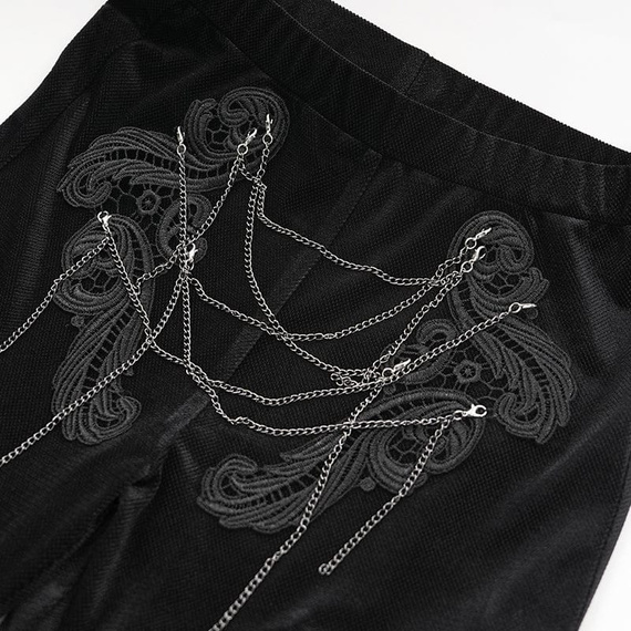 spodnie DEVIL FASHION - BLACK GOTHIC PUNK RETRO 