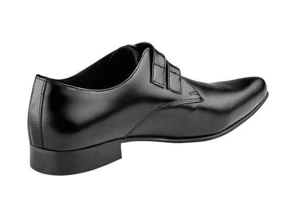 półbuty NEVERMIND - CZARNE (2 klamry) polerowane