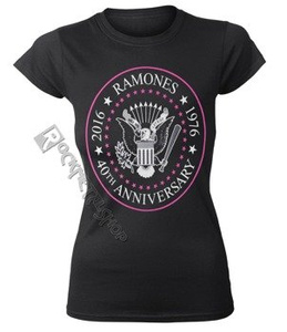 bluzka damska RAMONES - 40TH ANNIVERSARY PINK SEAL