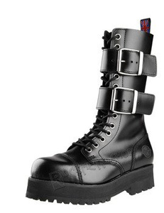 glany NEVERMIND - CZARNE (14 dziurek + 2 klamry) polerowane