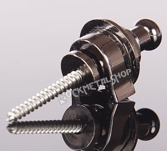 straplock / zaczep do paska BOSTON czarny chrom (komplet 2szt.)