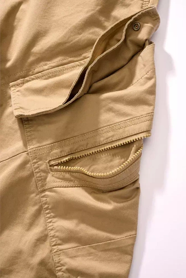 spodnie bojówki ADVEN TROUSERS SLIM FIT camel