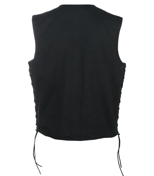 kamizelka UNIK 3,  black jeansowa z bocznymi rzemieniami, USZKODZONA