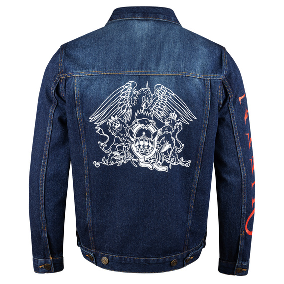 kurtka QUEEN - WHITE CREST DENIM JACKET