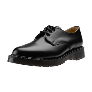 półbuty SOLOVAIR - 3 EYE GIBSON SHOE (BLACK HI-SHINE) S3-995-BK-G