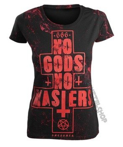 bluzka damska AMENOMEN - NO GODS NO MASTERS (OMEN080DA ALLPRINT RED)