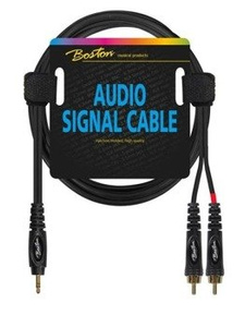 przewód audio BOSTON: 2 x RCA (cinch) - mały jack (3.5mm) stereo / 9m