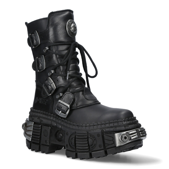 buty NEW ROCK ITALI NEGRO NOMADA NEGRO, TANK CASCO NEGRO POWER ACERO [M-WALL373-S3]