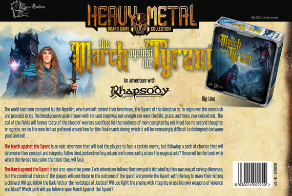 gra planszowa THE MARCH AGAINST THE TYRANT - AN ADVENTURE WITH RHAPSODY OF FIRE
