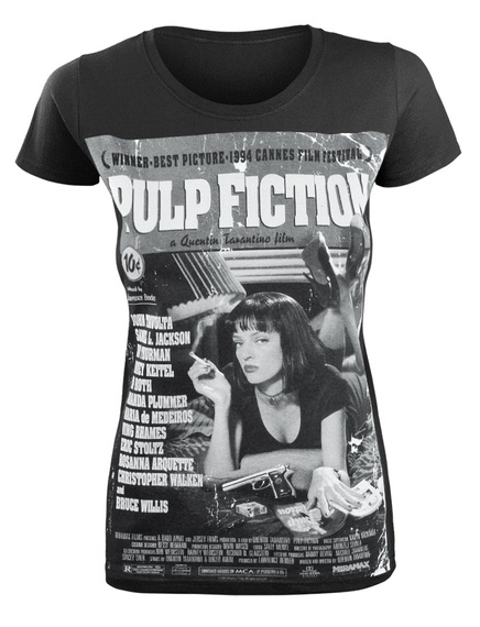 bluzka damska PULP FICTION - POSTER czarna