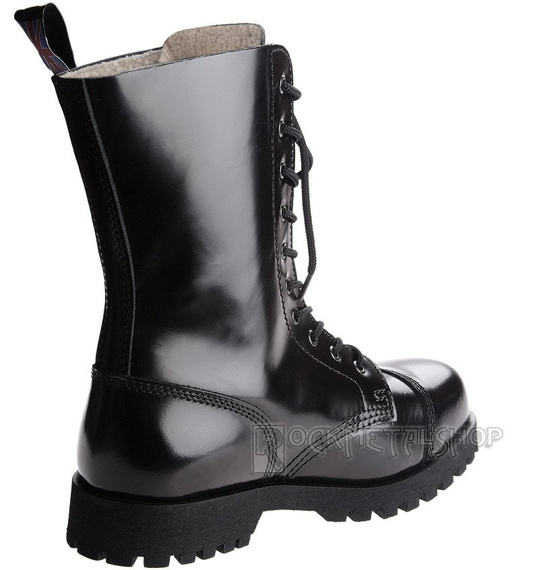 glany NEVERMIND - CZARNE (10 dziurek) polerowane ocieplane