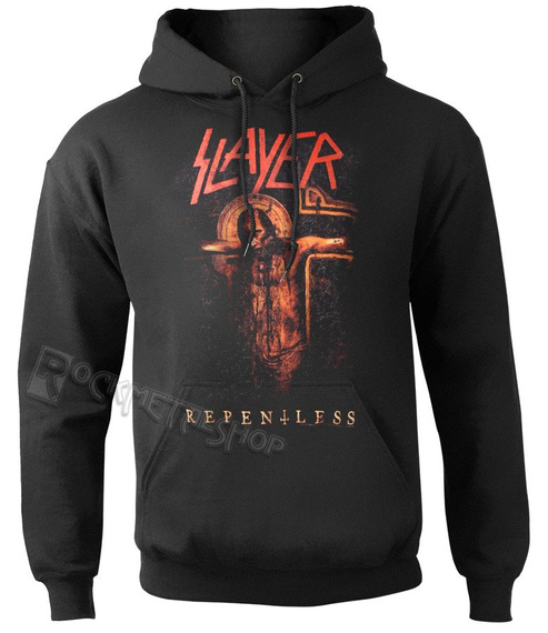 bluza SLAYER - REPENTLESS CRUCIFIX czarna, z kapturem