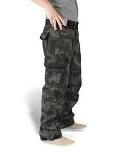 spodnie bojówki PREMIUM VINTAGE - BLACK CAMO