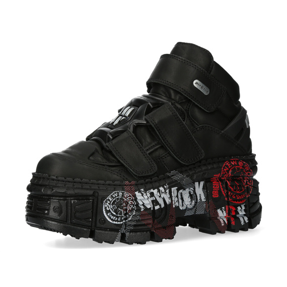 buty NEW ROCK CRUST NEGRO, TANK CASCO NEGRO PRINT 1 sin herrajes [M-WALL009-C12]