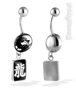 kolczyk do pępka CHIŃSKI SMOK [CRP5]