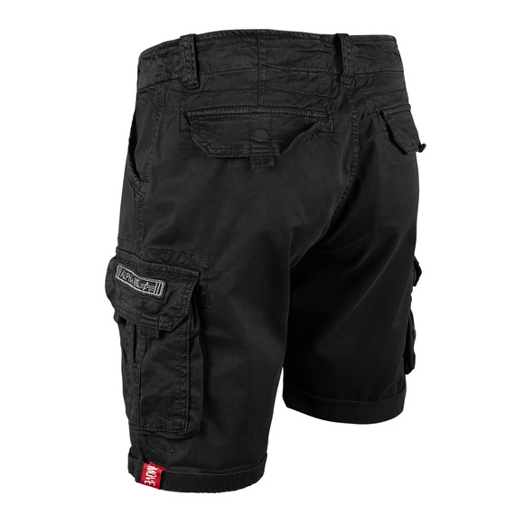 spodnie bojówki krótkie ALPHA INDUSTRIES - CREW SHORT BLACK