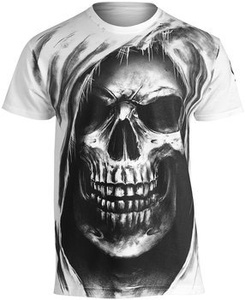 koszulka SKULL, biała