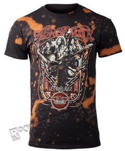 koszulka AEROSMITH - GROUP SHIELD, barwiona