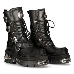 buty NEW ROCK ITALI Y NOMADA NEGRO, REACTOR NEGRO E*17 TOBERAS OR Y [M.373-S4]