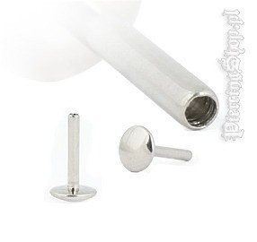 TYTANOWY PRęCIK LABRET - PIN z gwintem wewnętrznym [TINMLB-PIN] grubość 1,2mm