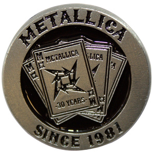 przypinka METALLICA - 30TH ANNIVERSARY PLAYING CARD