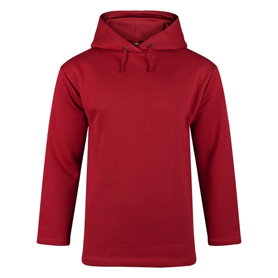 bluza CZERWONA bez nadruku z kapturem