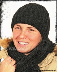 czapka damska kolor czarny