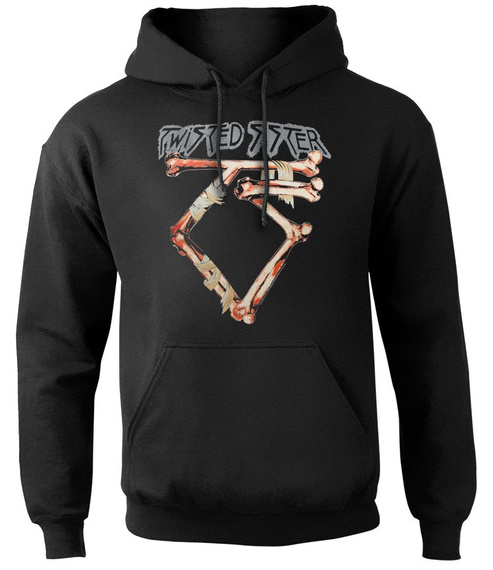 bluza TWISTED SISTER - BONE LOGO, kangurka z kapturem