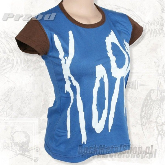 bluzka damska KORN - LOGO niebieska