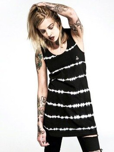 bluzka damska DISTURBIA - NEURON na ramiączkach