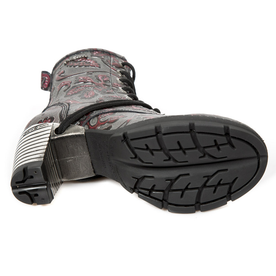 buty damskie NEW ROCK VINTAGE FLOWER WINE, TRAIL NEGRO TACON ACERO [M.TR001-S6]