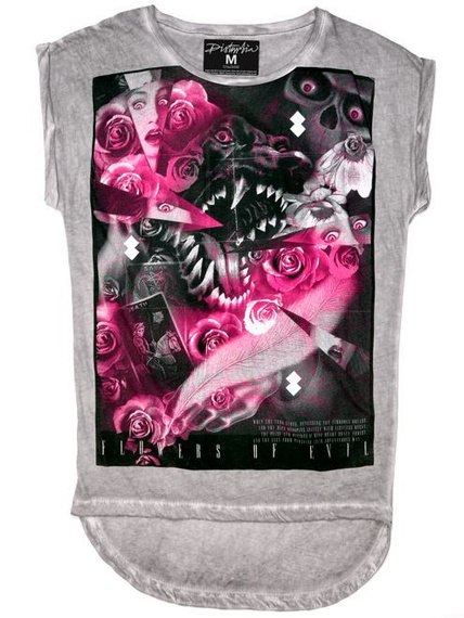 bluzka damska DISTURBIA - FLOWERS OF EVIL