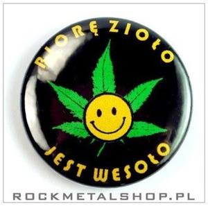 przypinka BIORĘ ZIOŁO JEST WESOŁO