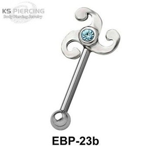KOLCZYK PIERCING DO BRWI WIATRACZEK kolor oczka CRYSTAL [EBP-23]