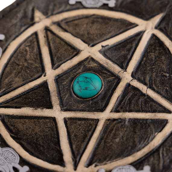 notes/zeszyt w skórzanej oprawie CELTIC PENTACLE