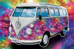 plakat VW CALIFORNIAN CAMPER - LOVE