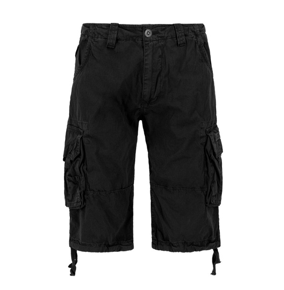 spodnie bojówki krótkie ALPHA INDUSTRIES - JET SHORT BLACK